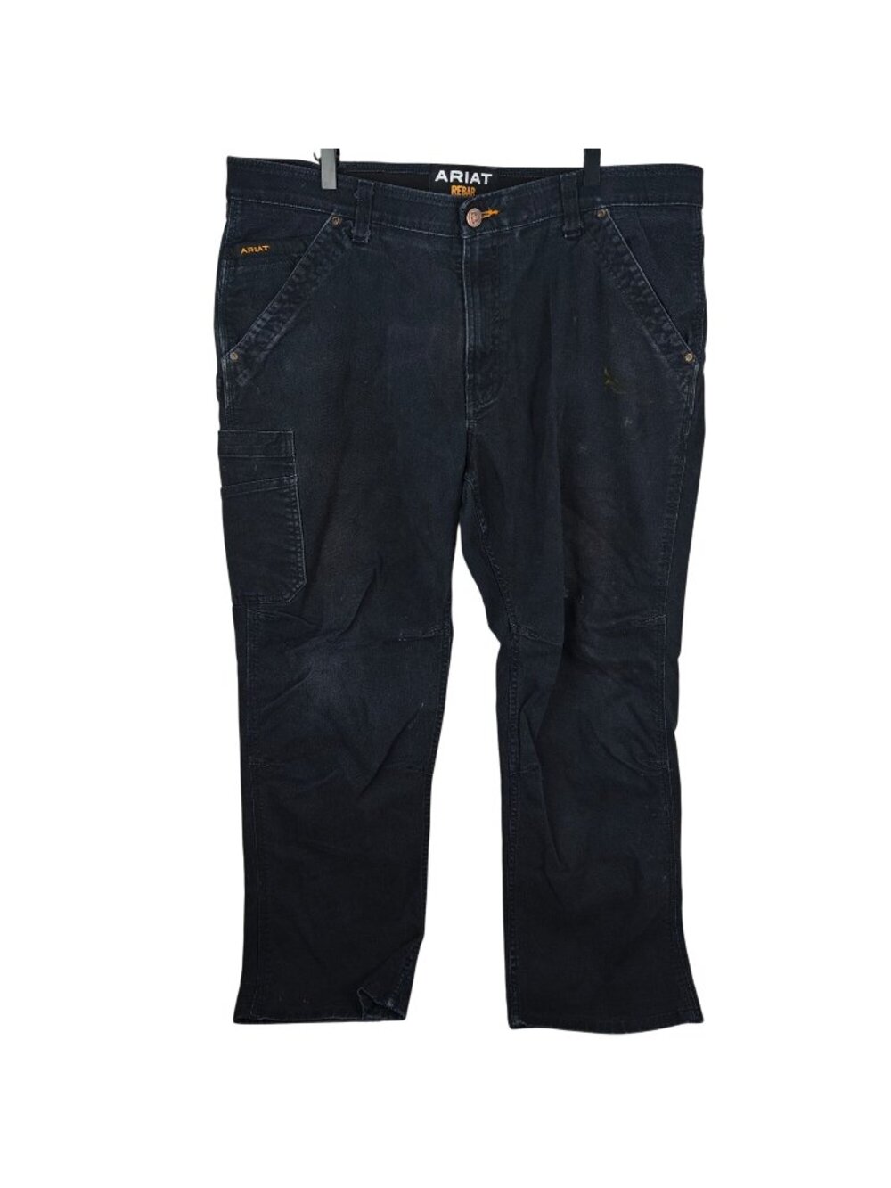 Ariat Mens Work Pants Black Size 40x30 Carpenter Cotton Durable Relaxed Fit